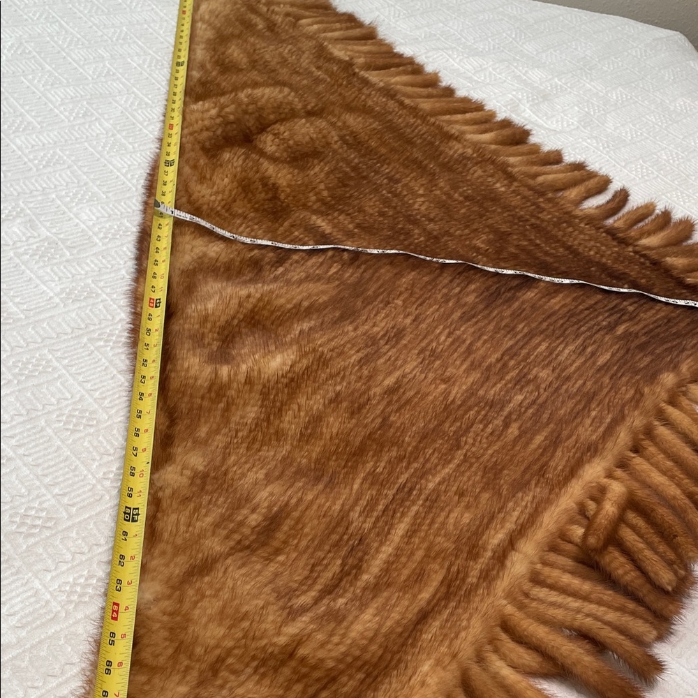 PAULA LISHMAN Limited Hand Knit Mink Fur Cape Poncho Wrap Shawl One Size - Picture 17 of 17